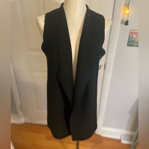 Neiman Marcus black wool blend sweater cardigan
